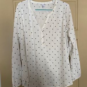 Old Navy Long Sleeve Top V-neck White XL Tall NWT